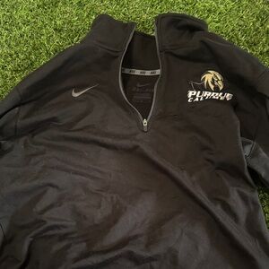 Nike Black Quarter Zip Pullover with Logo